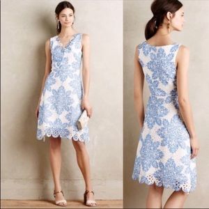 Anthropologie Eva Franco Starflower Scalloped Dress - size 6